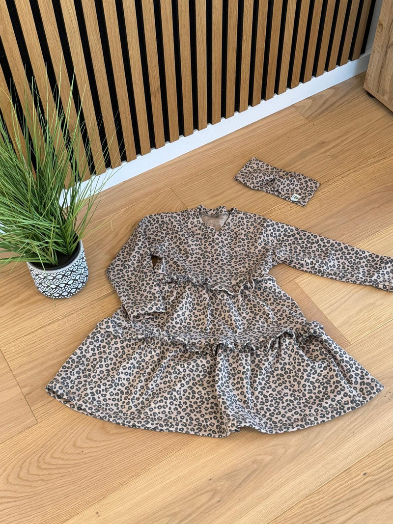 Rüschenkleid Leoprint