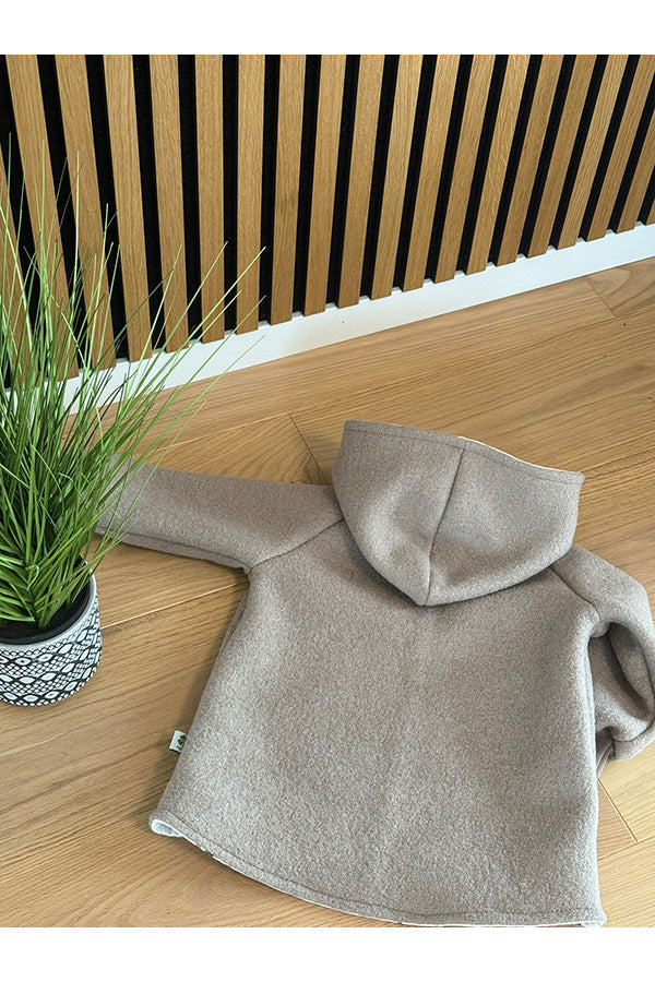 Walkjacke beige/floral 110-116